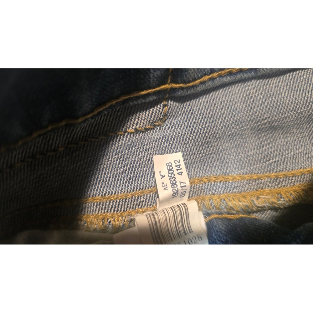 American Eagle Extreme Flex 4 Distressed Patchwork Paint Splatter Jeans 33x32